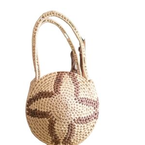 Beach wicker basket bag